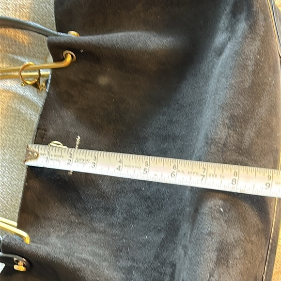 HOUSE OF HARLOW 1960 STYLISH BLACK FAUX SUEDE BAG - Picture 12 of 14